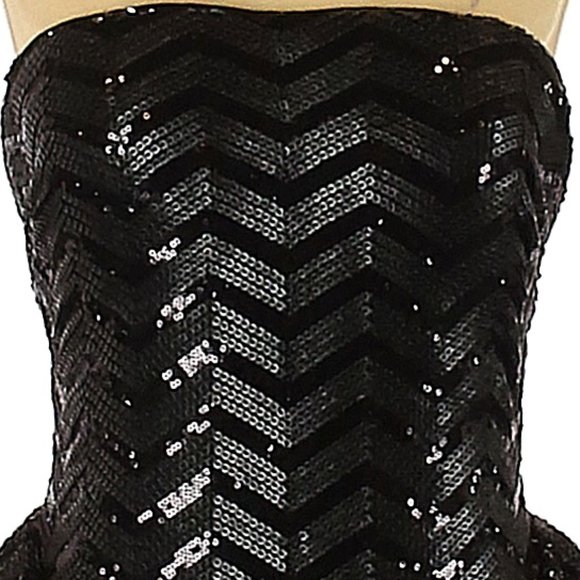 💋STUNNINGLY BEAUTIFUL💋 Vintage Strapless Sequin Dress - Picture 9 of 15
